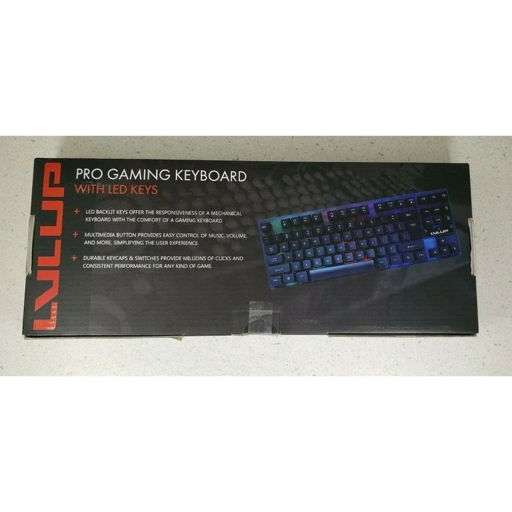 LVLUP Pro Gaming Keyboard with LED Keys New in Box